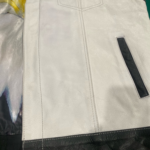 Men American Eagle Club Style Motorcycle Leather Vest Concealed Carry - Picture 4 of 7